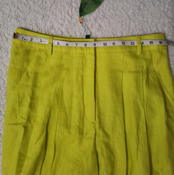 Set of Farm Rio Palm Tree Richilier Blouse & Linen Wide Leg Pants - Medi… - Picture 12 of 16